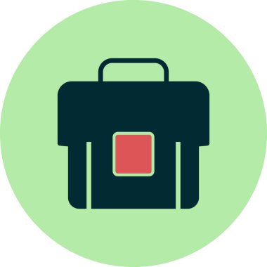 Çanta. Web simgesi basit illüstrasyon