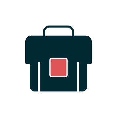 Çanta. Web simgesi basit illüstrasyon