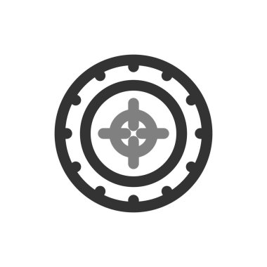 Basit Hedef Simgesi, vektör illüstrasyonu