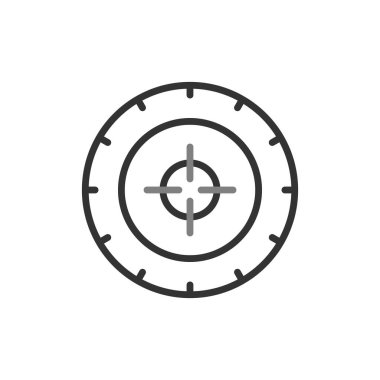 Basit Hedef Simgesi, vektör illüstrasyonu