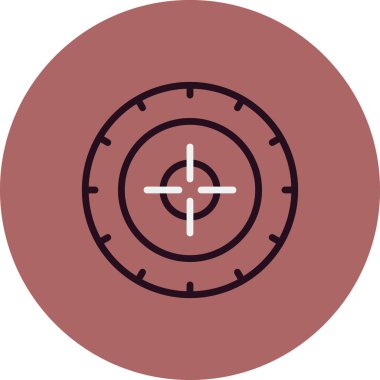 Basit Hedef Simgesi, vektör illüstrasyonu