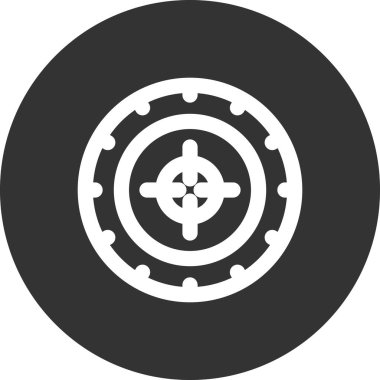 Basit Hedef Simgesi, vektör illüstrasyonu