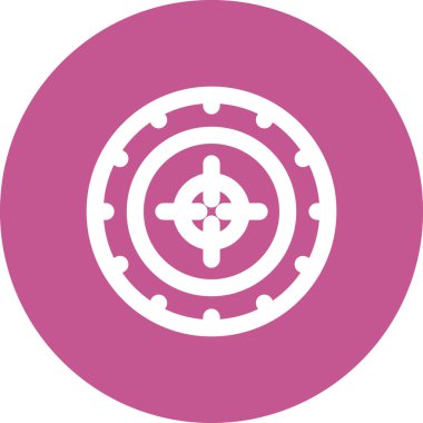 Basit Hedef Simgesi, vektör illüstrasyonu