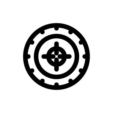 Basit Hedef Simgesi, vektör illüstrasyonu