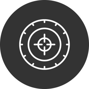 Basit Hedef Simgesi, vektör illüstrasyonu