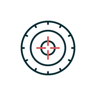 Basit Hedef Simgesi, vektör illüstrasyonu