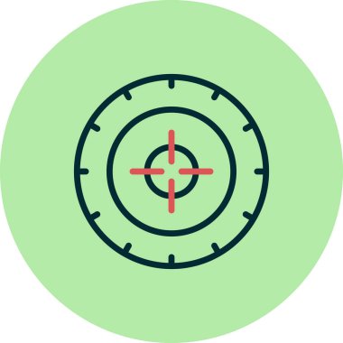 Basit Hedef Simgesi, vektör illüstrasyonu