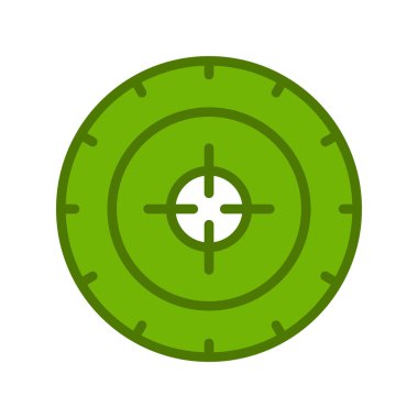 Basit Hedef Simgesi, vektör illüstrasyonu