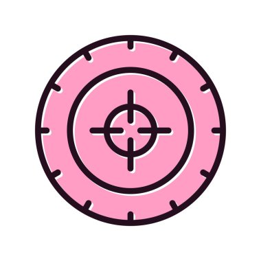 Basit Hedef Simgesi, vektör illüstrasyonu