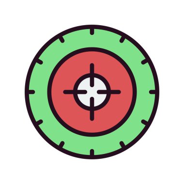 Basit Hedef Simgesi, vektör illüstrasyonu
