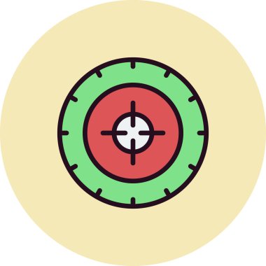 Basit Hedef Simgesi, vektör illüstrasyonu