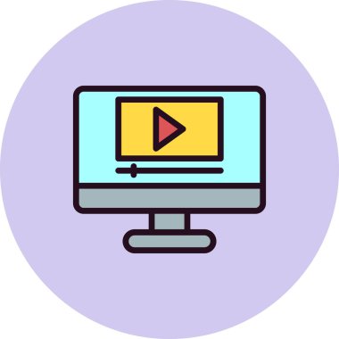 vektör lcd simgesi illüstrasyonu