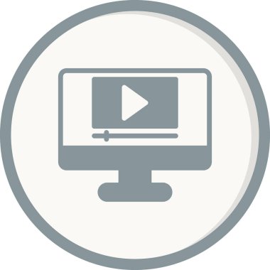 Bilgisayar. Web simgesi basit illüstrasyon