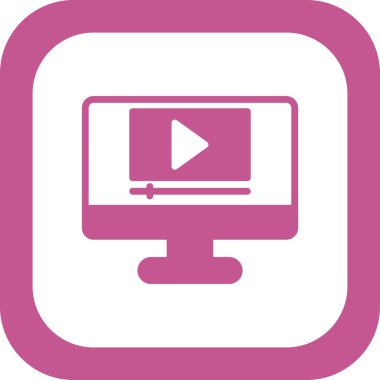 bilgisayar monitörü ikon vektör illüstrasyonu