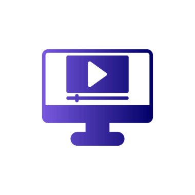 video oynatıcı simge vektör illüstrasyon tasarımı