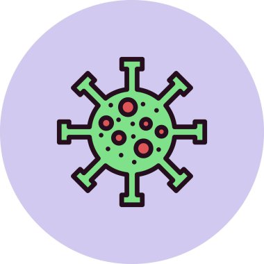 Virüs ikon vektör tasarımı. tıbbi sembol.