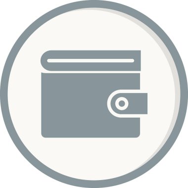 cüzdan düz simgesi, vektör illüstrasyonu