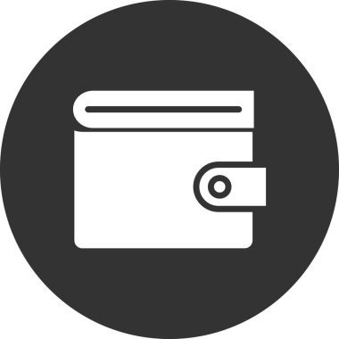 cüzdan düz simgesi, vektör illüstrasyonu