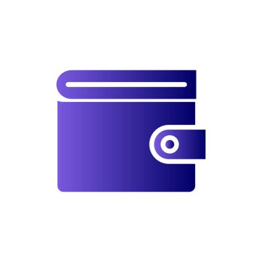 cüzdan düz simgesi, vektör illüstrasyonu