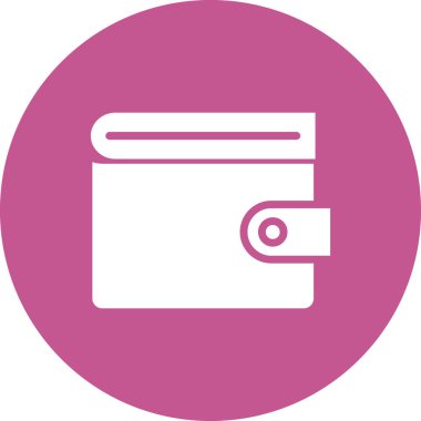 cüzdan düz simgesi, vektör illüstrasyonu