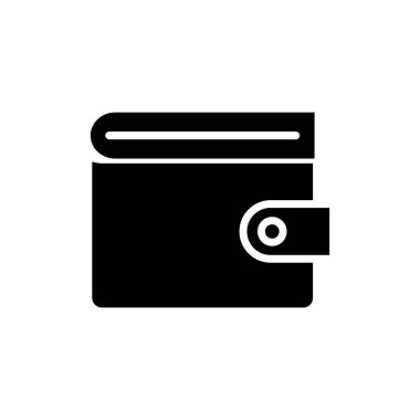 cüzdan düz simgesi, vektör illüstrasyonu