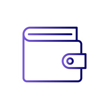 cüzdan düz simgesi, vektör illüstrasyonu