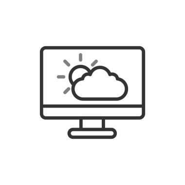 Bulut hesaplama simgesi vektör illüstrasyonu