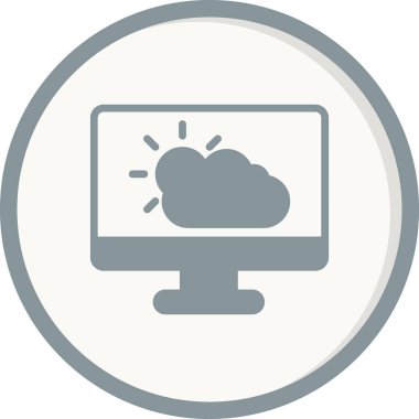 Bulut. Web simgesi basit tasarım