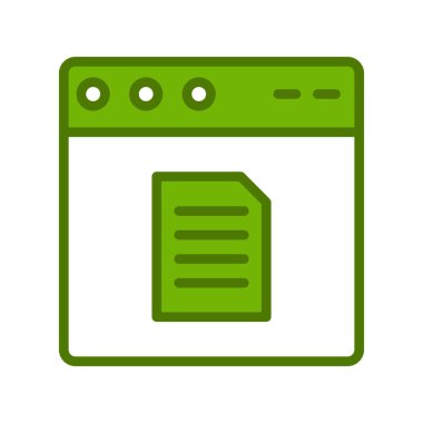 Basit web arayüzü simgesi, vektör illüstrasyonu