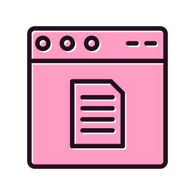 Basit web arayüzü simgesi, vektör illüstrasyonu