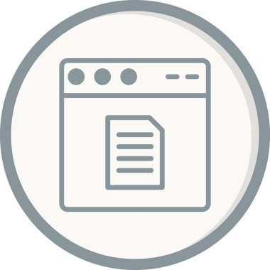 Basit web arayüzü simgesi, vektör illüstrasyonu