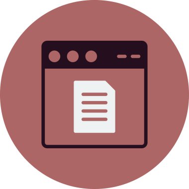 Basit web arayüzü simgesi, vektör illüstrasyonu