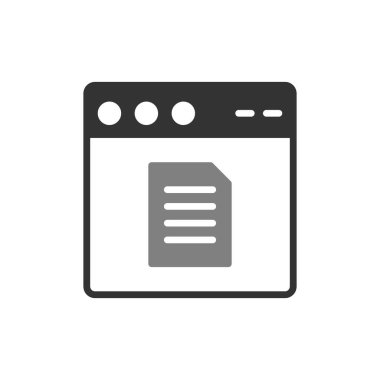 Basit web arayüzü simgesi, vektör illüstrasyonu