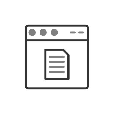 Basit web arayüzü simgesi, vektör illüstrasyonu