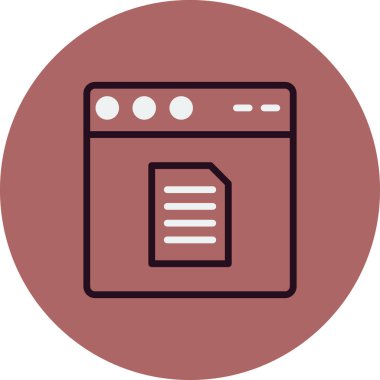 Basit web arayüzü simgesi, vektör illüstrasyonu