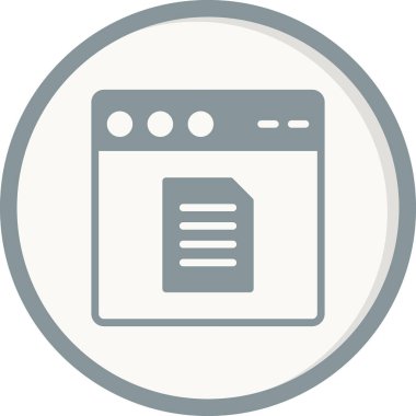 Basit web arayüzü simgesi, vektör illüstrasyonu