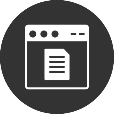 Basit web arayüzü simgesi, vektör illüstrasyonu