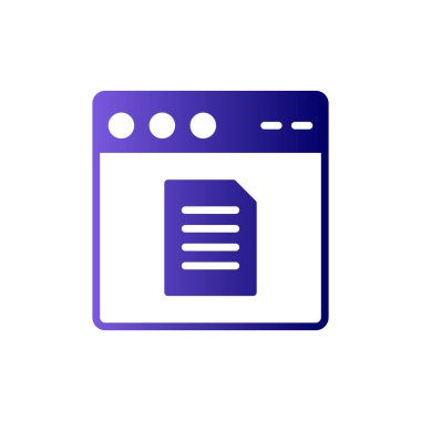 Basit web arayüzü simgesi, vektör illüstrasyonu