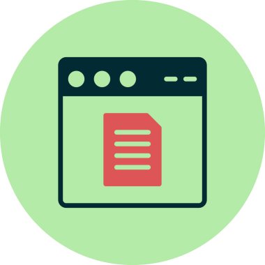 Basit web arayüzü simgesi, vektör illüstrasyonu