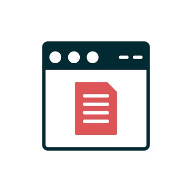 Basit web arayüzü simgesi, vektör illüstrasyonu