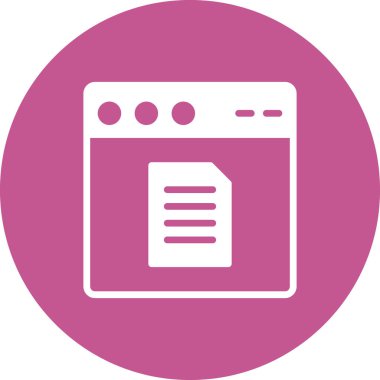 Basit web arayüzü simgesi, vektör illüstrasyonu