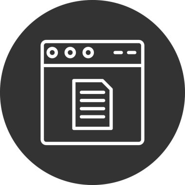 Basit web arayüzü simgesi, vektör illüstrasyonu