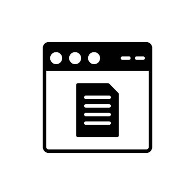 Basit web arayüzü simgesi, vektör illüstrasyonu