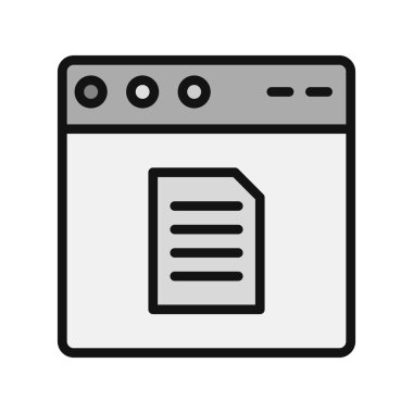 Basit web arayüzü simgesi, vektör illüstrasyonu