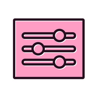 ayarlama müzik satırı vektör simgesi