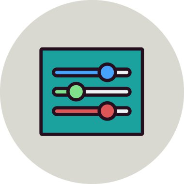 ayarlama müzik satırı vektör simgesi