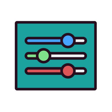 ayarlama müzik satırı vektör simgesi