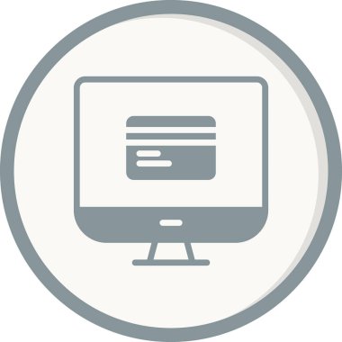 bilgisayar monitörü, web simgesi basit illüstrasyon