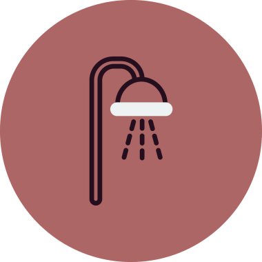 duş ikonu vektör illüstrasyonu 