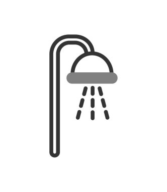 duş ikonu vektör illüstrasyonu 